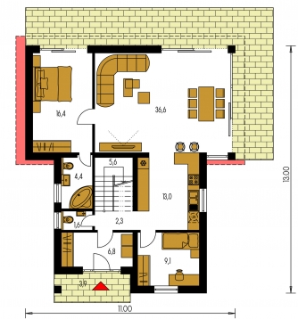 Plan de sol du rez-de-chaussée - TREND 276